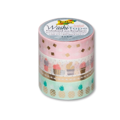 Washi Tape Deko-Klebeband 4 Rollen