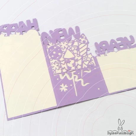 Karte Happy New Year Plotterdatei SVG DXF