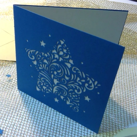 Weihnachtskarte Ornament Stern Plotterdatei SVG DXF 
