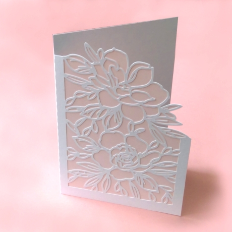 Karte Blumen B6 Plotterdatei SVG DXF FCM