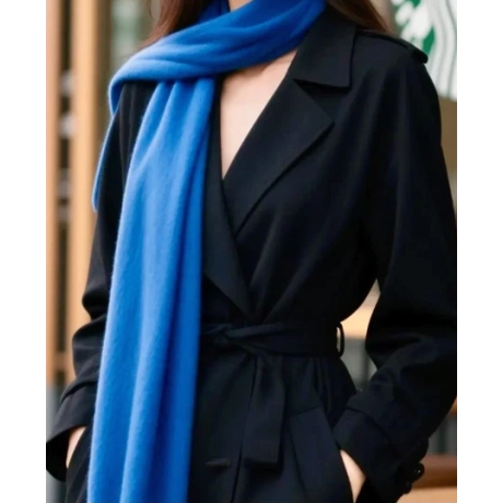 Damen-Herren-Kaschmir-Schal, 70 x 200 cm, neu, hellblau