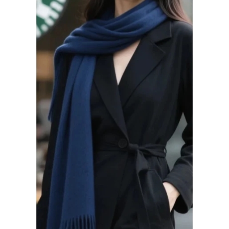 Damen-Herren-Kaschmir-Schal, 70 x 200 cm, neu, blau
