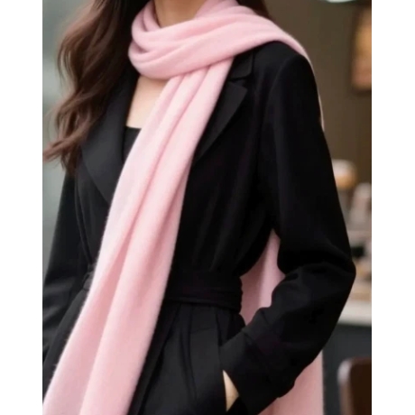 Damen-Herren-Baumwollschal mit Kaschmirwolle, rosa, neu         
