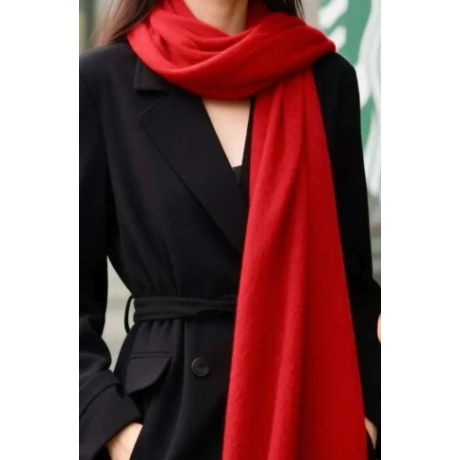 Damen-Herren-Kaschmir-Schal, 70 x 200 cm, neu, weinrot