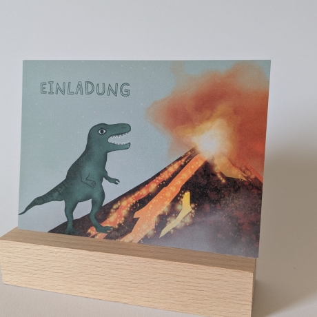 10 Einladungskarten Dino Kindergeburtstag