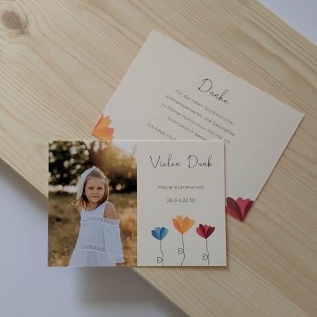 50 Dankeskarten Kommunion Konfirmation Frühlingsgelb