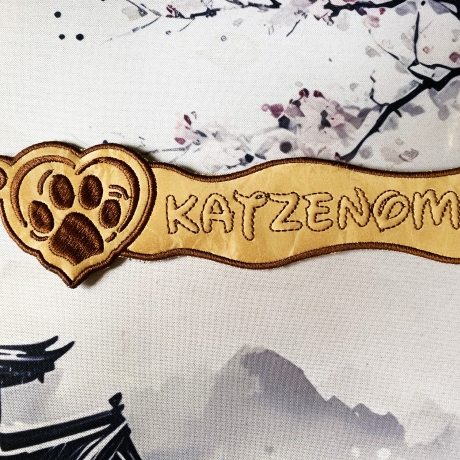 Stickdatei 3D-Anhänger KATZENOMI, 3D-Stick, Lesezeichen