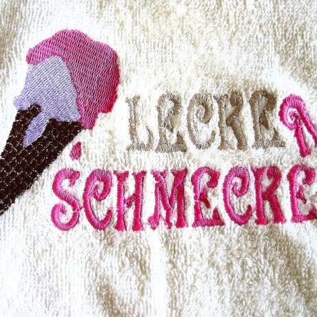 Küchenhandtuch♡Lecker-Schmecker♡bestickt von Hobbyhaus