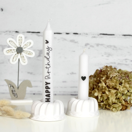 Kerzenhalter Gugelhupf für Stabkerzen aus Gießpulver | Geburtstag