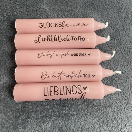 Kerzen Set Lieblingsmensch, Du bist toll wunderbar Glücksfeuer