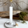 Handgemachte Keramik - getöpferter Kerzenständer mit weißer Kerze