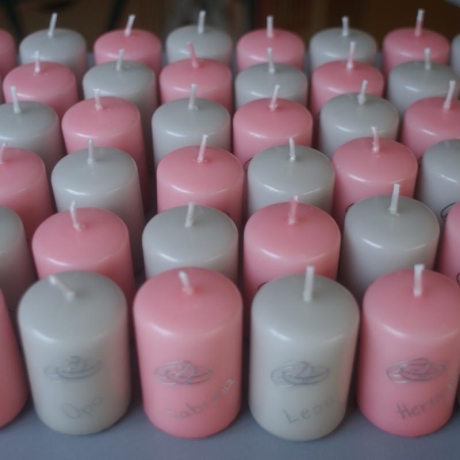 Tischkarten Kerzen mit Namen