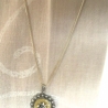 Vintage silberfarbene Halskette - Edelweiß - aus den 70er Jahren