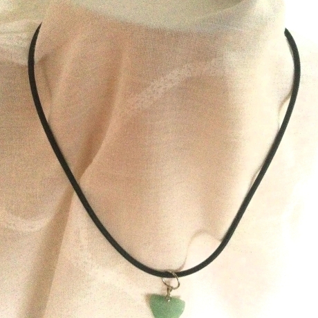 Halskette grüner Aventurin handgefertigt von Hobbyhaus