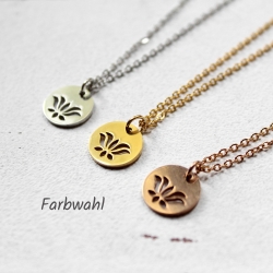 Lotusblüte • Halskette Edelstahl | Halsschmuck | Kette