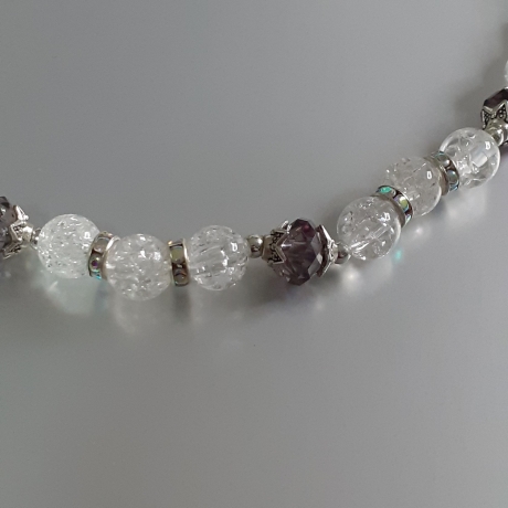 Kette Halskette Perlenkette Schmuck Crash-Perlen Kurzkette 