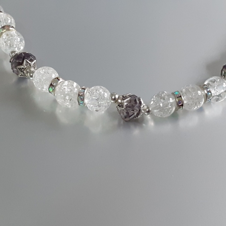 Kette Halskette Perlenkette Schmuck Crash-Perlen Kurzkette 
