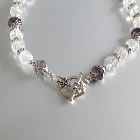 Kette Halskette Perlenkette Schmuck Crash-Perlen Kurzkette 