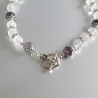 Kette Halskette Perlenkette Schmuck Crash-Perlen Kurzkette 