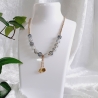Kurz Kette Halskette Perlenkette Schmuck Perlen marmorierte Perle
