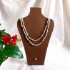 Kette Armband - Set, große Größe Halskette Perlenkette Schmuckset