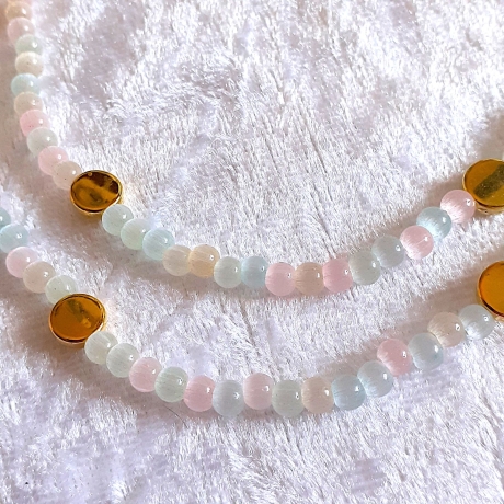 Kette Armband - Set, große Größe Halskette Perlenkette Schmuckset