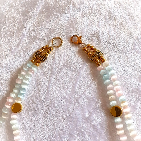 Kette Armband - Set, große Größe Halskette Perlenkette Schmuckset