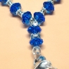 Kette mit Muschel-Anhänger in Blau Muschelkette Perlenkette 46 cm
