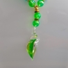 Kette mit Muschel-Anhänger in Grün Muschelkette Perlenkette 43 cm