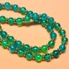 Kette mit Muschel-Anhänger in Grün Muschelkette Perlenkette 43 cm