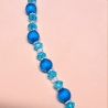Kette mit Muschel-Anhänger Hellblau Muschelkette Perlenkette 45cm
