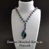 Kette mit Muschel-Anhänger Peacock Muschelkette Perlenkette 45 cm