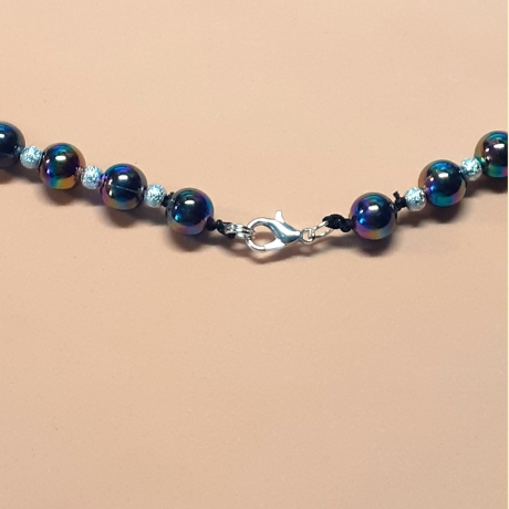 Kette mit Muschel-Anhänger Peacock Muschelkette Perlenkette 45 cm