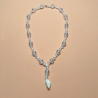 Kette mit Muschel-Anhänger in Weiß Muschelkette Perlenkette 42 cm