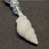 Kette mit Muschel-Anhänger in Weiß Muschelkette Perlenkette 42 cm