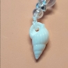 Kette mit Muschel-Anhänger in Weiß Muschelkette Perlenkette 42 cm