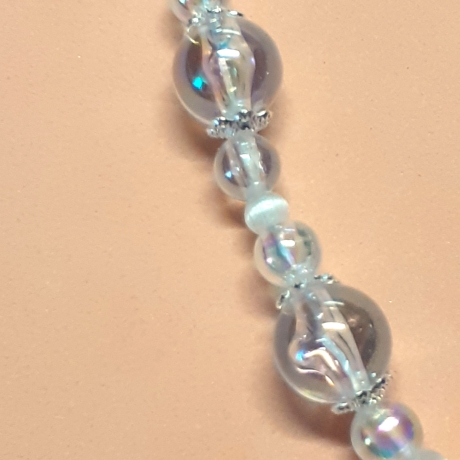 Kette mit Muschel-Anhänger in Weiß Muschelkette Perlenkette 42 cm