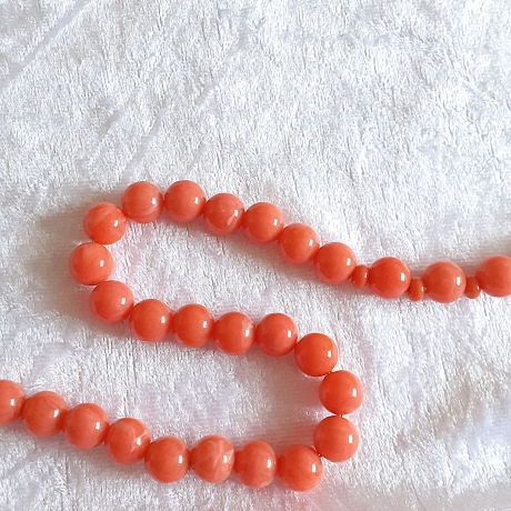 Lange Damenkette Kette Halskette Orange mit Schwarz 80cm Schmuck