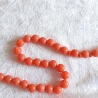 Lange Damenkette Kette Halskette Orange mit Schwarz 80cm Schmuck