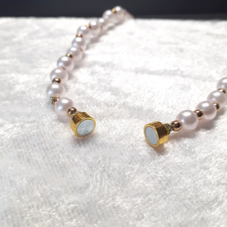 Kette Halskette Perlen Damenkette Schmuck Mehrreihig Wachsperlen