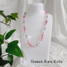 Kette Halskette Perlenkette Rosa / Kristall-Perlen Kurzkette 