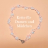 Kette Halskette Perlenkette Rosa/Weiß Damen-Kette Schmuck gefäde 