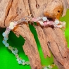 Kette Halskette Perlenkette Rosa/Weiß Damen-Kette Schmuck gefäde 