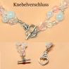 Kette Halskette Perlenkette Rosa/Weiß Damen-Kette Schmuck gefäde 