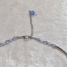 Röhren-Kette Kurzkette Silber-Blau Damen-Schmuck