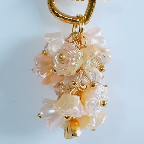 Kette Halskette Kurzkette Schmuck Damen-Kette cremefarben Golden