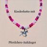 Kinder-Schmuck Kette & Armband Pferdchen Ponny Pink Perlenschmuck