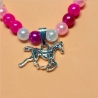 Kinder-Schmuck Kette & Armband Pferdchen Ponny Pink Perlenschmuck