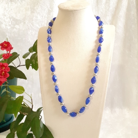 Kette Armband - Set, große Größe Halskette Perlenkette Schmuckset