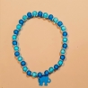 Kinder-Schmuck-Set Kette & Armband Elefant Blau Perlenschmuck 